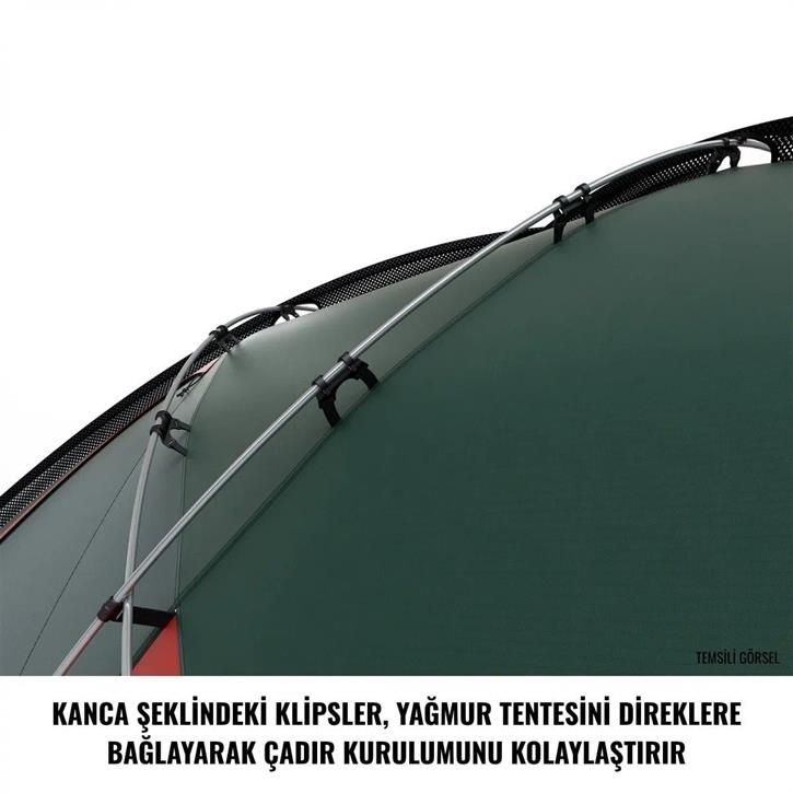 HUSKY Flame 2 Kişilik Çadır (Kırmızı)