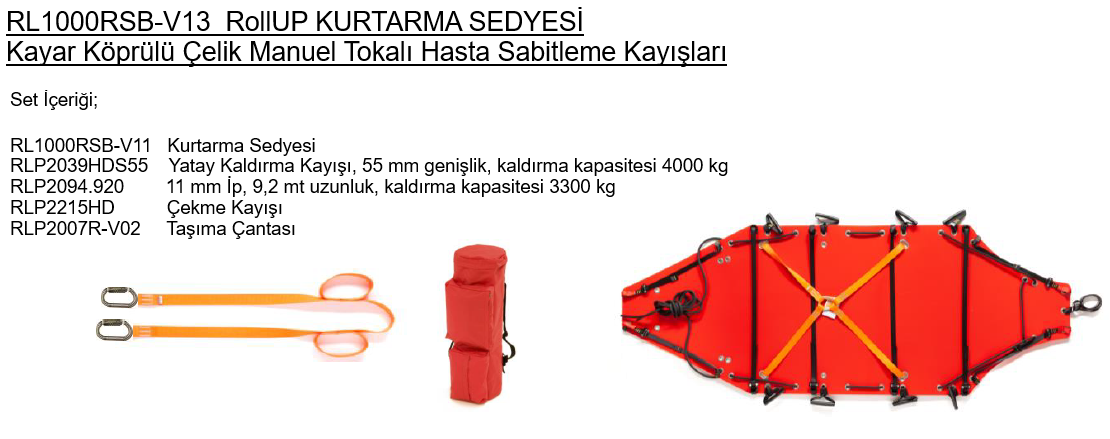 KOHLBRAT & BUNZ (K&B) RL1000 RollUP Konik Kurtarma Sedyesi