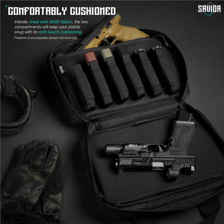 SAVIOR SPECIALIST Çift Kapasiteli Tabanca Çantası (Siyah)