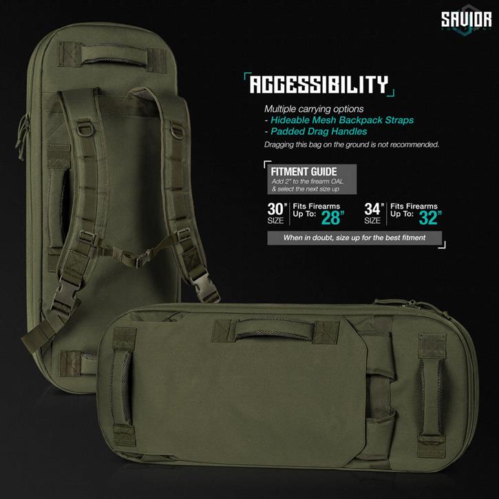 SAVIOR SPECIALIST COVERT Tekli Tüfek Çantası 38" (K.Yeşil)