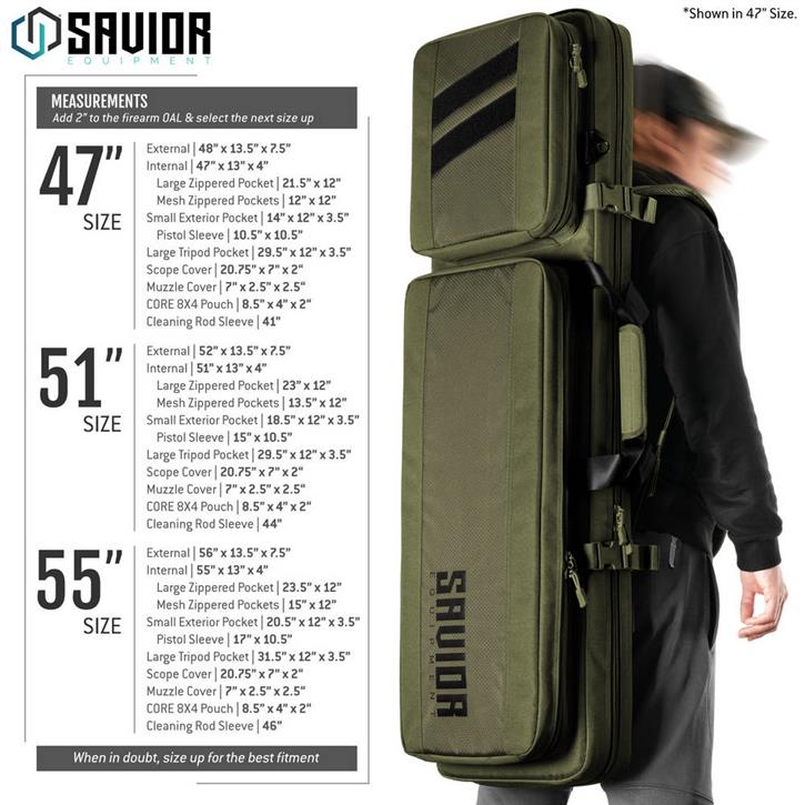 SAVIOR SPECIALIST SNIPER Tekli Tüfek Çantası 47" (K.Yeşil)