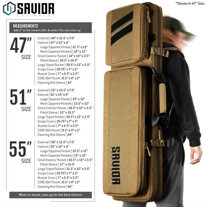 SAVIOR SPECIALIST SNIPER Tekli Tüfek Çantası 55" (Toprak)