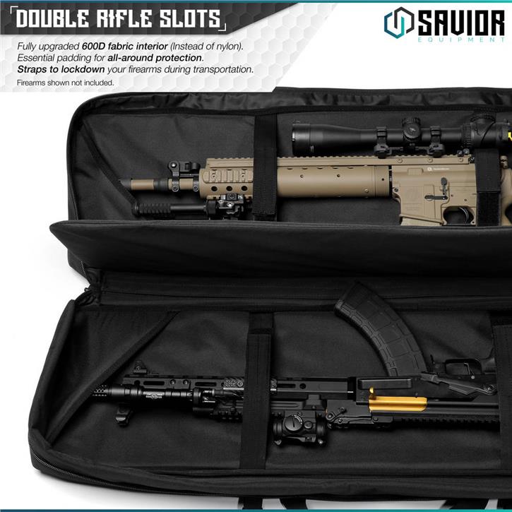 SAVIOR URBAN WARFARE Çift Kapasiteli Tüfek Çantası 46" (Siyah)
