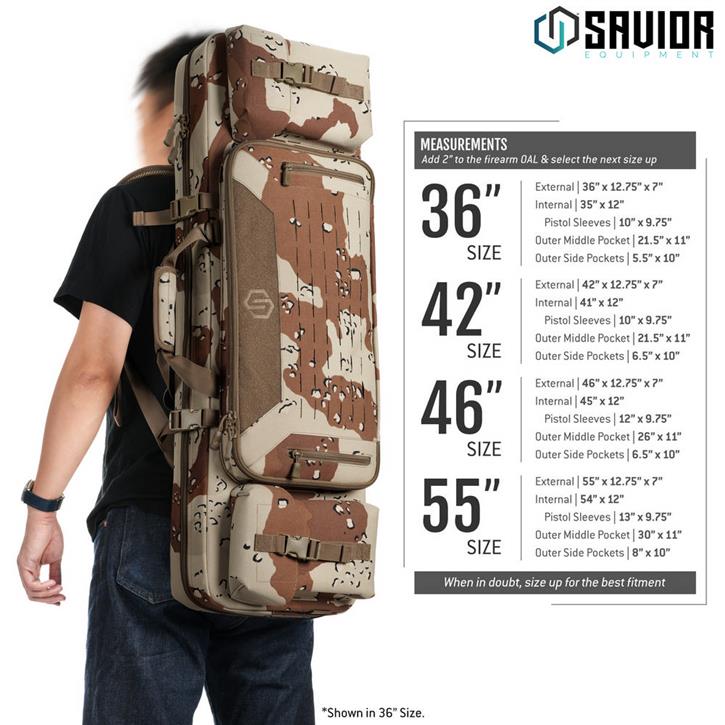 SAVIOR URBAN WARFARE Çift Kapasiteli Tüfek Çantası 36" (Kamuflaj)