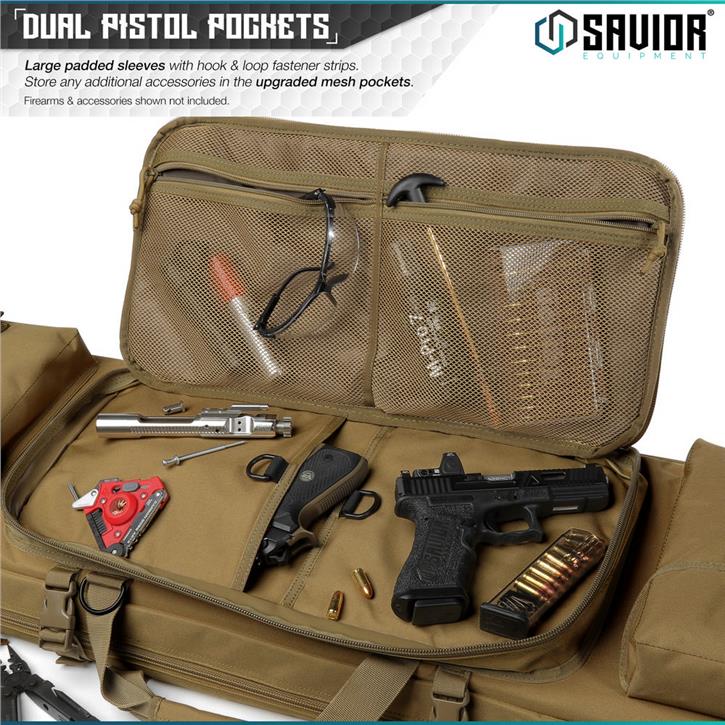 SAVIOR URBAN WARFARE Çift Kapasiteli Tüfek Çantası 42" (Toprak)