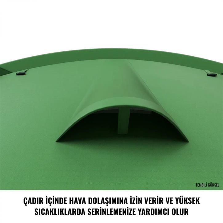 HUSKY Boston Dural 4 Kişilik Çadır (Yeşil)