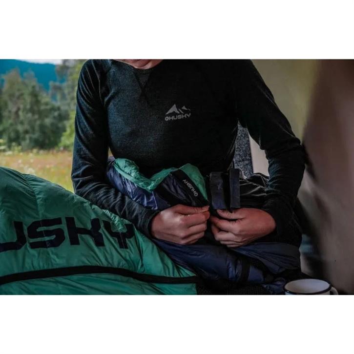 HUSKY Dinis -10C Kuş Tüyü Uyku Tulumu (Mavi/Nane Yeşili)