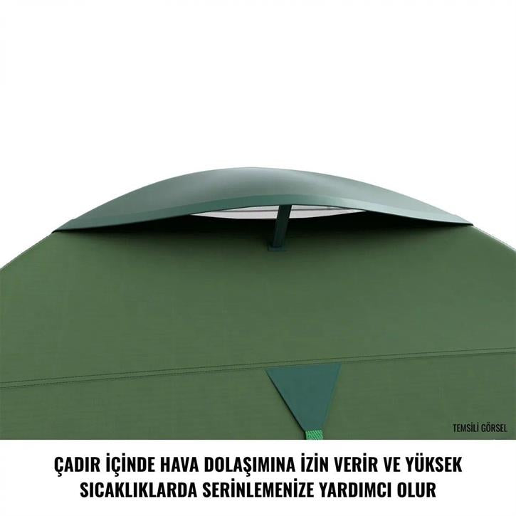 HUSKY Boyard Plus 4 Kişilik Çadır (Yeşil)