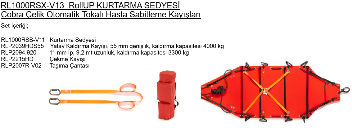 KOHLBRAT & BUNZ (K&B) RL1000 RollUP Konik Kurtarma Sedyesi