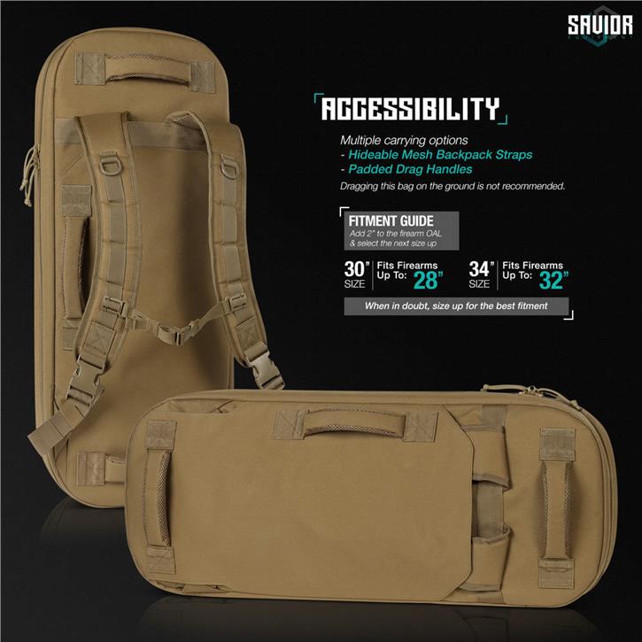 SAVIOR SPECIALIST COVERT Tekli Tüfek Çantası 34" (Toprak)