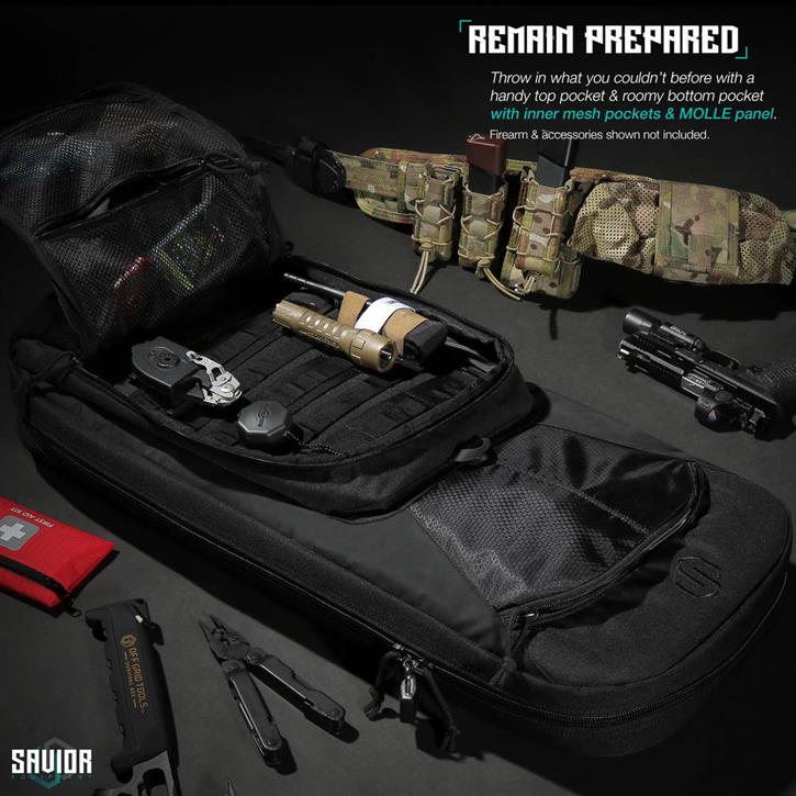 SAVIOR SPECIALIST COVERT Tekli Tüfek Çantası 38" (Siyah)