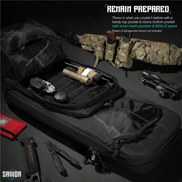 SAVIOR SPECIALIST COVERT Tekli Tüfek Çantası 34" (Siyah)