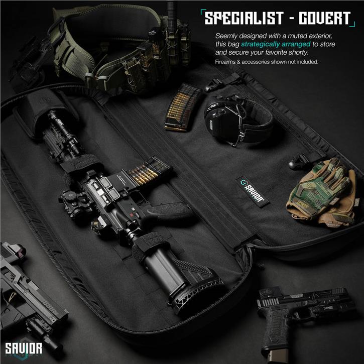 SAVIOR SPECIALIST COVERT Tekli Tüfek Çantası 30" (Siyah)