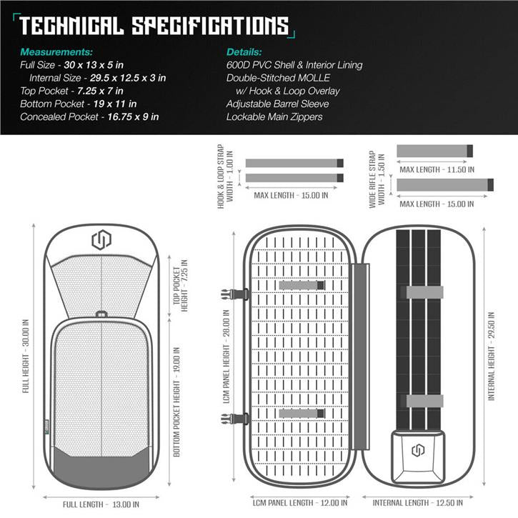 SAVIOR SPECIALIST COVERT Tekli Tüfek Çantası 30" (Siyah)
