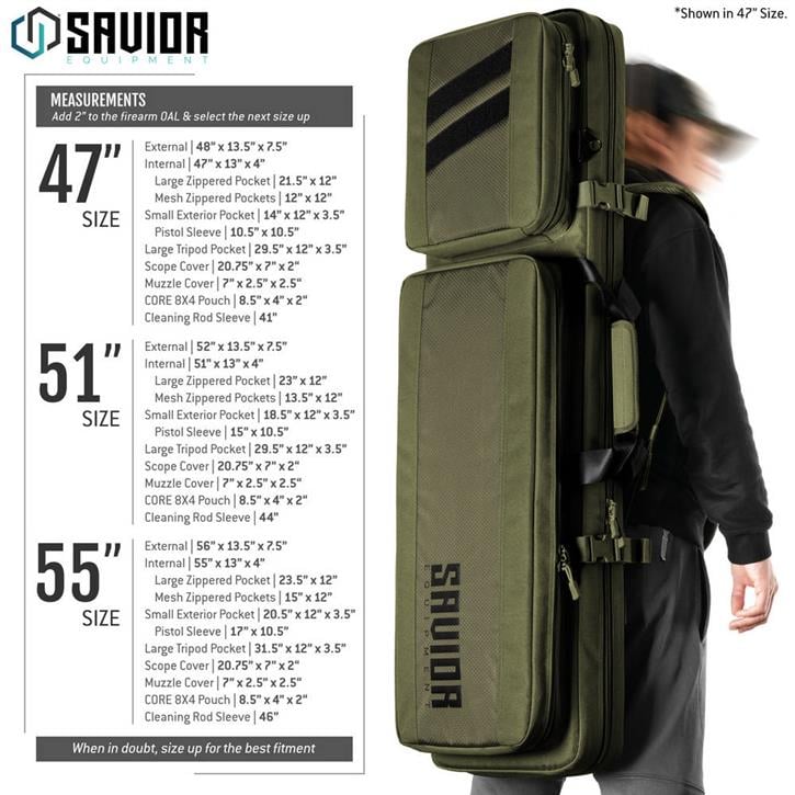SAVIOR SPECIALIST SNIPER Tekli Tüfek Çantası 47" (K.Yeşil)