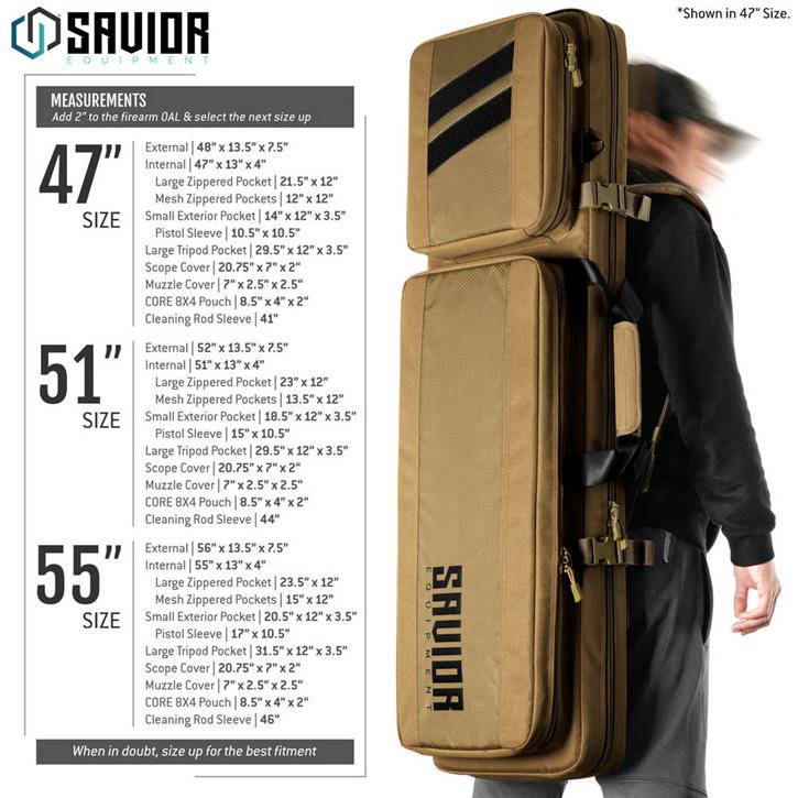 SAVIOR SPECIALIST SNIPER Tekli Tüfek Çantası 47" (Toprak)