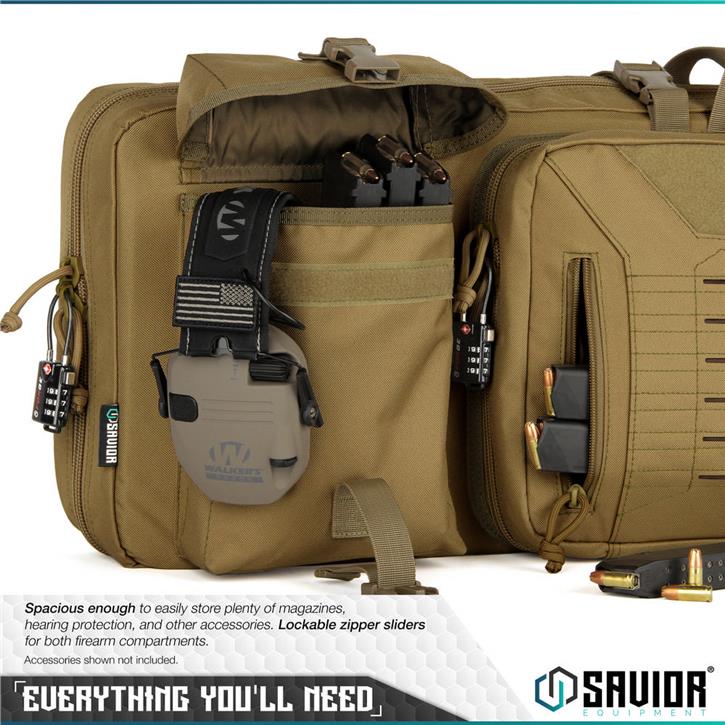SAVIOR URBAN WARFARE Çift Kapasiteli Tüfek Çantası 42" (Toprak)