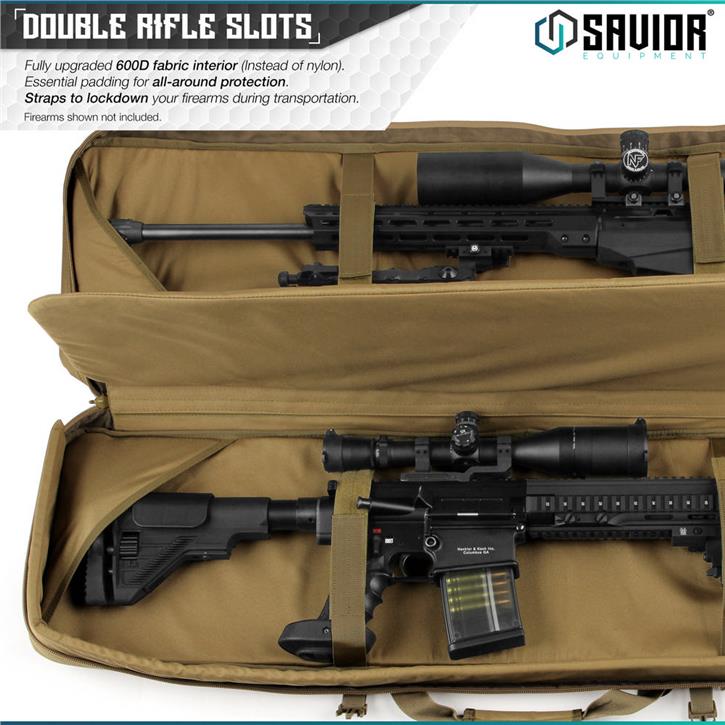 SAVIOR URBAN WARFARE Çift Kapasiteli Tüfek Çantası 42" (Toprak)